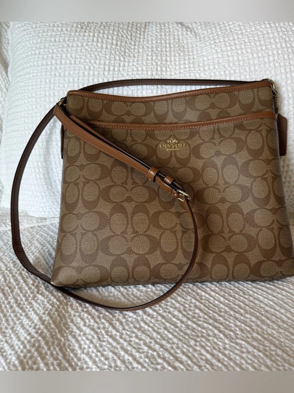 Coach F58297 Signature Coated-Canvas File Crossbody Bag - Picture 2 of 11
